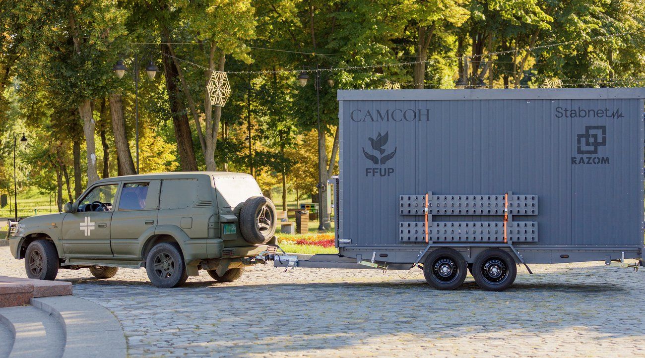 Module towed by a 4x4